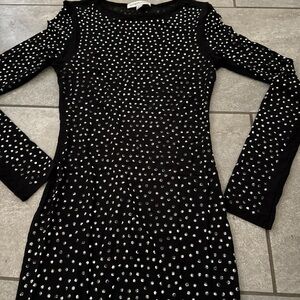 Hot & Delicious Black Dress with Silver Accents